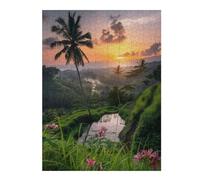 Puzzles pour Adolescents 52x38cm/1000pcsPuzzles Tropic Dawn Over Terraces Puzzle pour Adultes Jeux Relaxants Décoration Parfaite Cadeaux Anti-Stress 52x38cm/1000pcs