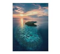 Puzzles pour Adolescents 52x38cm/1000pcsTropical Paradise at Dusk Casse-têtes pour Adultes, Jeu De Réflexion, Améliore La Mémoire, Cadeaux pour Les Amis Et La Famille 52x38cm/1000pcs