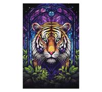 Puzzles pour Adolescents 75x50cm/1000pcs Amazing Tiger Absract Flor Puzzles pour Adultes, Jouets À Monter Soi-même, Une Œuvre d'art, Difficile Et Stimulant 75x50cm/1000pcs