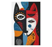 Puzzles pour Adolescents 75x50cm/1000pcs Animal Cute Abstract Puzzles pour Adultes - Jeux De Construction - Améliore La Mémoire - Cadeaux Uniques pour Anniversaires Et Noël 75x50cm/1000pcs