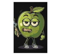 Puzzles pour Adolescents 75x50cm/1000pcs Apple Cannabis Puzzles pour Adultes, Décoration Murale Amusante Et Humoristique, pour Stimuler Le Cerveau 75x50cm/1000pcs