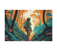 Puzzles pour Adolescents 75x50cm/1000pcs Astronaut in Alien Forest -1 Puzzles pour Adultes À Monter Soi-même - Jeu De Puzzle Difficile - Cadeau Unique pour Un Anniversaire Ou Noël 75x50cm/1000pcs