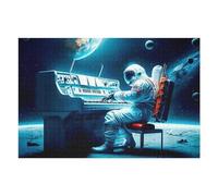Puzzles pour Adolescents 75x50cm/1000pcs Astronaut Playing Piano in Space Puzzle pour Adultes, Jouet, Décoration Murale, Cadeau d'anniversaire, Cadeaux, 75x50cm/1000pcs
