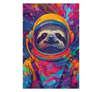 Puzzles pour Adolescents 75x50cm/1000pcs Astronaut Space Sloth Puzzles Jeux Relaxants Assemblage De Motifs Difficile Et Stimulant 75x50cm/1000pcs