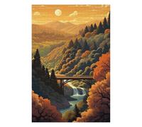 Puzzles pour Adolescents 75x50cm/1000pcs Autumnal Forest Serenity Jeu De Puzzle Familial pour Adultes - Défi Difficile - Cadeaux Uniques pour Anniversaires Et Noël 75x50cm/1000pcs