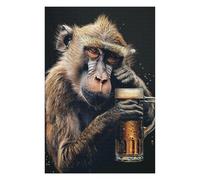 Puzzles pour Adolescents 75x50cm/1000pcs Baboon Beer Casse-têtes pour Adultes, Jeu De Réflexion, Améliore La Mémoire, Cadeaux pour Les Amis Et La Famille 75x50cm/1000pcs