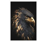 Puzzles pour Adolescents 75x50cm/1000pcs Black and Gold Eagle Puzzles pour Adultes Jeux Relaxants Décoration Murale Jeu Stimulant Cadeaux 75x50cm/1000pcs