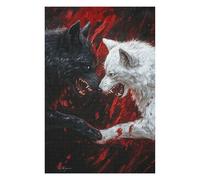 Puzzles pour Adolescents 75x50cm/1000pcs Black and White Wolves Puzzles pour Adultes, Jouets, Décoration Murale, Cadeaux pour Femmes, Cadeaux Uniques pour Anniversaire Et Noël 75x50cm/1000pcs