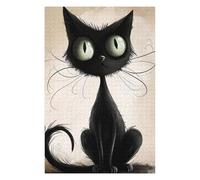 Puzzles pour Adolescents 75x50cm/1000pcs Black Cat 2 Puzzles pour Adultes, Jouets Anti-Stress, Décoration Murale, Cadeaux d'anniversaire Et Cadeaux Uniques 75x50cm/1000pcs