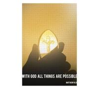 Puzzles pour Adolescents 75x50cm/1000pcs Bright Stone Christ Quote Puzzles pour Adultes À Faire Soi-même - Jeux en Famille - Activités Amusantes À La Maison 75x50cm/1000pcs