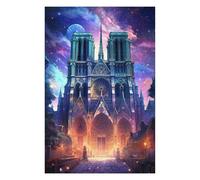 Puzzles pour Adolescents 75x50cm/1000pcs Cathedral Notre Dame Paris Puzzles pour Adultes Jeux De Famille Vacances À La Maison Passer Le Temps Cadeaux De Noël Et d'anniversaire 75x50cm/1000pcs
