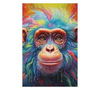 Puzzles pour Adolescents 75x50cm/1000pcs Colorful Chimpanzee Portrait -2 Jeu De Puzzle Familial pour Adultes - Défi Difficile - Cadeaux Uniques pour Anniversaires Et Noël 75x50cm/1000pcs