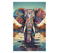 Puzzles pour Adolescents 75x50cm/1000pcs Colorful Elephant Reflection Casse-tête pour Adolescents - Jeu Difficile - Stimule Le Cerveau 75x50cm/1000pcs