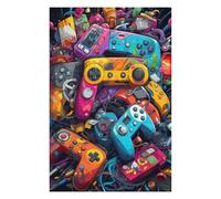 Puzzles pour Adolescents 75x50cm/1000pcs Colorful Gaming Controllers -7 Casse-têtes pour Adultes Jeu De Réflexion Vacances À La Maison Tuer Le Temps Défi Éducatif 75x50cm/1000pcs