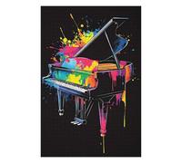 Puzzles pour Adolescents 75x50cm/1000pcs Colorful Grand Piano Puzzles pour Adultes, Décoration Murale Amusante Et Humoristique, pour Stimuler Le Cerveau 75x50cm/1000pcs