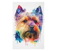 Puzzles pour Adolescents 75x50cm/1000pcs Colorful Yorkshire Terrier Art Print Jeux De Puzzles en Famille pour S'amuser en Famille Cadeaux Uniques pour Les Anniversaires Et Noël 75x50cm/1000pcs