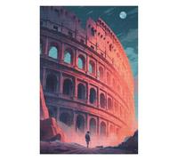 Puzzles pour Adolescents 75x50cm/1000pcs Colosseum Rome Art Print Puzzles pour Adultes, Décoration Murale, mais Aussi Activités Amusantes Et Humoristiques À Faire À La Maison 75x50cm/1000pcs