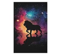 Puzzles pour Adolescents 75x50cm/1000pcs Cosmic Lion Reflection Art Print Jeux De Puzzle Amusants pour Adultes : Analyse Et Logique, Parfaits comme Cadeaux pour Toute La Famille 75x50cm/1000pcs