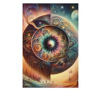 Puzzles pour Adolescents 75x50cm/1000pcs Cosmic Mandala Puzzle pour Adultes, Jeu De Réflexion Amusant Et Humoristique, Cadeau d'anniversaire, 75x50cm/1000pcs
