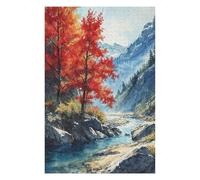 Puzzles pour Adolescents 75x50cm/1000pcs Crimson River Harmony Puzzle pour Adultes, Jeu De Réflexion, Une Œuvre d'art, Cadeaux Uniques pour Un Anniversaire Ou Noël 75x50cm/1000pcs