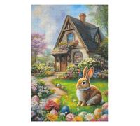 Puzzles pour Adolescents 75x50cm/1000pcs Cute Easter Bunny Painting Puzzle pour Adultes, Jouets À Monter Soi-même, Défi Difficile, Cadeaux pour Les Amis Et La Famille 75x50cm/1000pcs
