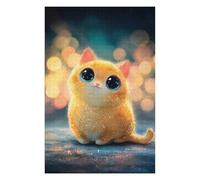 Puzzles pour Adolescents 75x50cm/1000pcs Cute Orange Kitten with Big Eyes Jeux De Puzzle Amusants pour Adultes : Analyse Et Logique, Parfaits comme Cadeaux pour Toute La Famille 75x50cm/1000pcs
