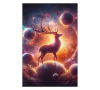 Puzzles pour Adolescents 75x50cm/1000pcs Deer on Top of The World Puzzles pour Adultes, Jouets À Faire Soi-même, Améliorent La Mémoire, Idéal comme Cadeau 75x50cm/1000pcs