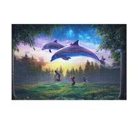 Puzzles pour Adolescents 75x50cm/1000pcs Dolphins in The Sky Puzzles pour Adultes, Jouets, Décoration Murale, Cadeaux pour Femmes, Cadeaux Uniques pour Anniversaire Et Noël 75x50cm/1000pcs