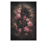 Puzzles pour Adolescents 75x50cm/1000pcs Dragon Sword with Pink Flowers Jeux De Puzzle Amusants pour Adultes : Analyse Et Logique, Parfaits comme Cadeaux pour Toute La Famille 75x50cm/1000pcs