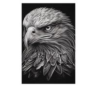 Puzzles pour Adolescents 75x50cm/1000pcs Eagle Portrait Artwork Jeu De Puzzle Familial pour Adultes - Défi Difficile - Cadeaux Uniques pour Anniversaires Et Noël 75x50cm/1000pcs