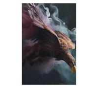 Puzzles pour Adolescents 75x50cm/1000pcs Eagle Water Neon Smoke Art Puzzles pour Adultes : Analyse Et Logique du Jeu, Interaction Parent-Enfant 75x50cm/1000pcs