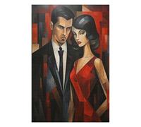Puzzles pour Adolescents 75x50cm/1000pcs Elegant Couple Cubism Art Puzzles pour Adultes, Jouets À Monter Soi-même, Une Œuvre d'art, Difficile Et Stimulant 75x50cm/1000pcs