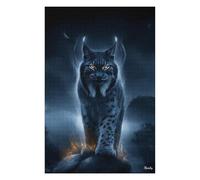 Puzzles pour Adolescents 75x50cm/1000pcs Ember Lynx - Silent Flame of The Shadow Realm Puzzle pour Adultes, Jeu Familial, Assemblage De Motifs, Activités Amusantes À La Maison, 75x50cm/1000pcs