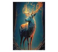 Puzzles pour Adolescents 75x50cm/1000pcs Enchanted Forest Deer-15 Puzzles pour Adultes Jeux Relaxants Course De Vitesse Manuelle Cadeaux De Noël Et d'anniversaire 75x50cm/1000pcs