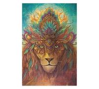 Puzzles pour Adolescents 75x50cm/1000pcs Enchanted Lion Mandala Art Print Puzzles pour Adultes Jeux De Famille Course De Vitesse Manuelle Cadeaux d'anniversaire Et De Noël Uniques 75x50cm/1000pcs