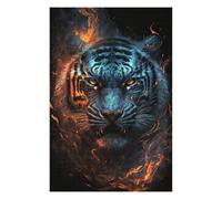 Puzzles pour Adolescents 75x50cm/1000pcs Flaming Tiger Art Print Puzzles pour Adultes, Décoration Murale, mais Aussi Activités Amusantes Et Humoristiques À Faire À La Maison 75x50cm/1000pcs