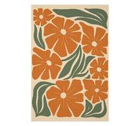 Puzzles pour Adolescents 75x50cm/1000pcs Floral Pattern with Orange Flowers and Leaves Puzzle pour Adultes, Jeu Familial, Décoration Et d'anniversaire 75x50cm/1000pcs