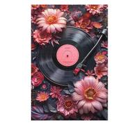 Puzzles pour Adolescents 75x50cm/1000pcs Floral Vinyl Melodies Puzzles Jeux Relaxants Assemblage De Motifs Difficile Et Stimulant 75x50cm/1000pcs