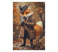 Puzzles pour Adolescents 75x50cm/1000pcs Fox Detective Puzzles Jeux Relaxants Assemblage De Motifs Difficile Et Stimulant 75x50cm/1000pcs