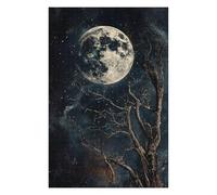 Puzzles pour Adolescents 75x50cm/1000pcs Full Black Moon and Bare Tree Puzzle, Jouet, Décoration Murale, Difficile, Cadeau De Noël Ou d'anniversaire 75x50cm/1000pcs