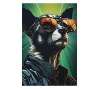Puzzles pour Adolescents 75x50cm/1000pcs Funky Lemur Fiesta Puzzle pour Adultes, Jeu De Réflexion Amusant Et Humoristique, Cadeau d'anniversaire, 75x50cm/1000pcs