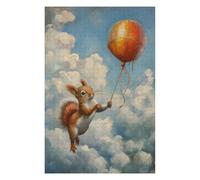 Puzzles pour Adolescents 75x50cm/1000pcs Funny Squirrel Balloon Puzzles pour Adultes, Jouets Anti-Stress, Décoration Intérieure, Idéal comme Cadeau 75x50cm/1000pcs
