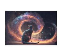 Puzzles pour Adolescents 75x50cm/1000pcs Galactic Cat Dreamscape Casse-tête pour Adolescents - Jeu Difficile - Stimule Le Cerveau 75x50cm/1000pcs