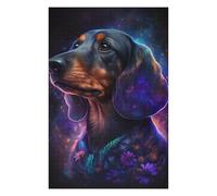 Puzzles Pour Adolescents 75x50cm/1000pcs Galactic Dachshund with Flowers -9 Puzzles Pour Adultes, Jouets À Monter Soi-même, Difficulté Élevée, Cadeaux D'anniversaire Et Cadeaux Uniques 75x50cm/1000pcs