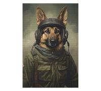 Puzzles pour Adolescents 75x50cm/1000pcs German Shepherd Soldier Puzzles pour Adultes, Jouets Anti-Stress, Décoration Murale, Cadeaux d'anniversaire Et Cadeaux Uniques 75x50cm/1000pcs