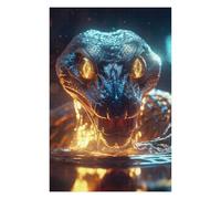 Puzzles pour Adolescents 75x50cm/1000pcs Glowing Serpent Portrait Puzzles pour Adultes - Jouets Anti-Stress - Défi Difficile - Défi Éducatif 75x50cm/1000pcs