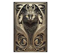 Puzzles pour Adolescents 75x50cm/1000pcs Gothic Cat Artwork Puzzles pour Adultes Jeu Manuel Découpe De Précision Cadeaux d'anniversaire Et Autres Cadeaux Uniques 75x50cm/1000pcs