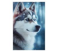 Puzzles pour Adolescents 75x50cm/1000pcs Husky Snowing Puzzle pour Adultes, Jeu De Réflexion, Une Œuvre d'art, Cadeaux Uniques pour Un Anniversaire Ou Noël 75x50cm/1000pcs