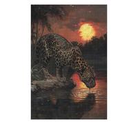 Puzzles pour Adolescents 75x50cm/1000pcs Jaguar at Sunset Puzzle pour Adultes, Jeu Familial, Assemblage De Motifs, Activités Amusantes À La Maison, 75x50cm/1000pcs