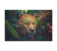 Puzzles pour Adolescents 75x50cm/1000pcs Jaguar in Lush Jungle Puzzles pour Adultes Jeu Manuel Découpe De Précision Cadeaux d'anniversaire Et Autres Cadeaux Uniques 75x50cm/1000pcs